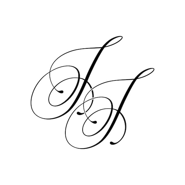 Wedding Monogram Logo JJ | J & J Digital Download Instant