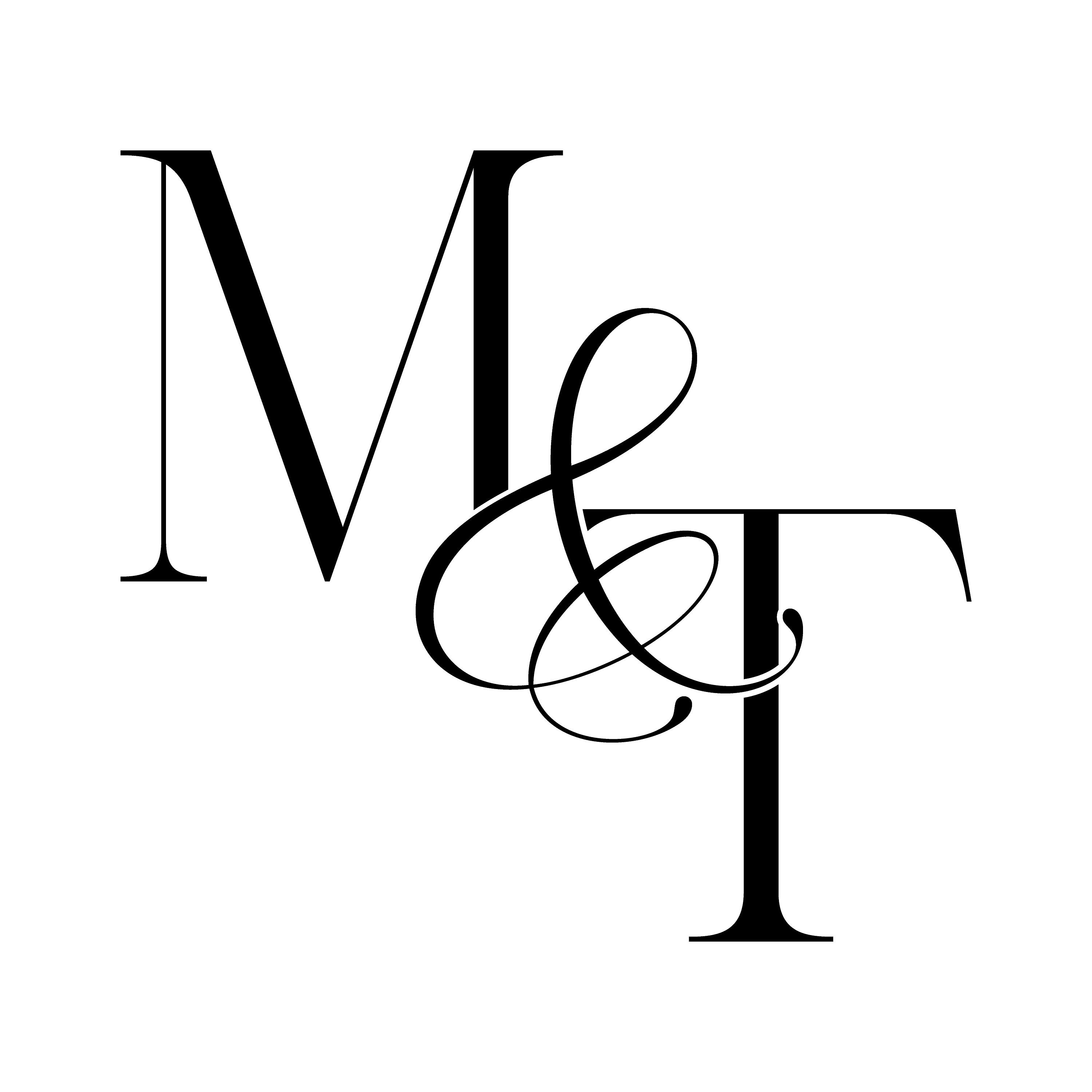 Wedding Monogram Logo MT, TM | M & T Digital Download Instant - Etsy
