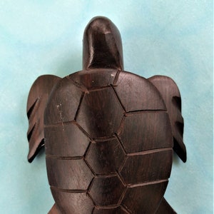 Vintage Sm Ironwood Turtle Figurine/Statue~Manly Gift~3 In Wooden Sea Turtle Figurine~Wood~Folk Art Carving~Excellent Condition~Sea Animal~