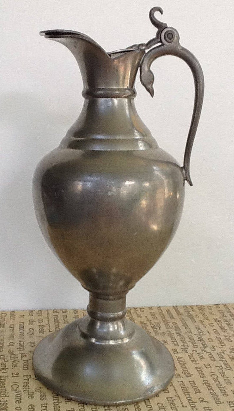 KMD TIEL PitcherRoyal Holland Pewter Co.7 Inch Ewer Jug or | Etsy
