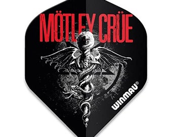 Winmau Motley Crue Rock Legends 100 Micron Strong Standard Dart Flights (3 Sets - 9 Flights)