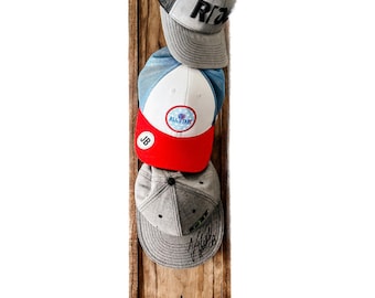 Wall mounted hat rack