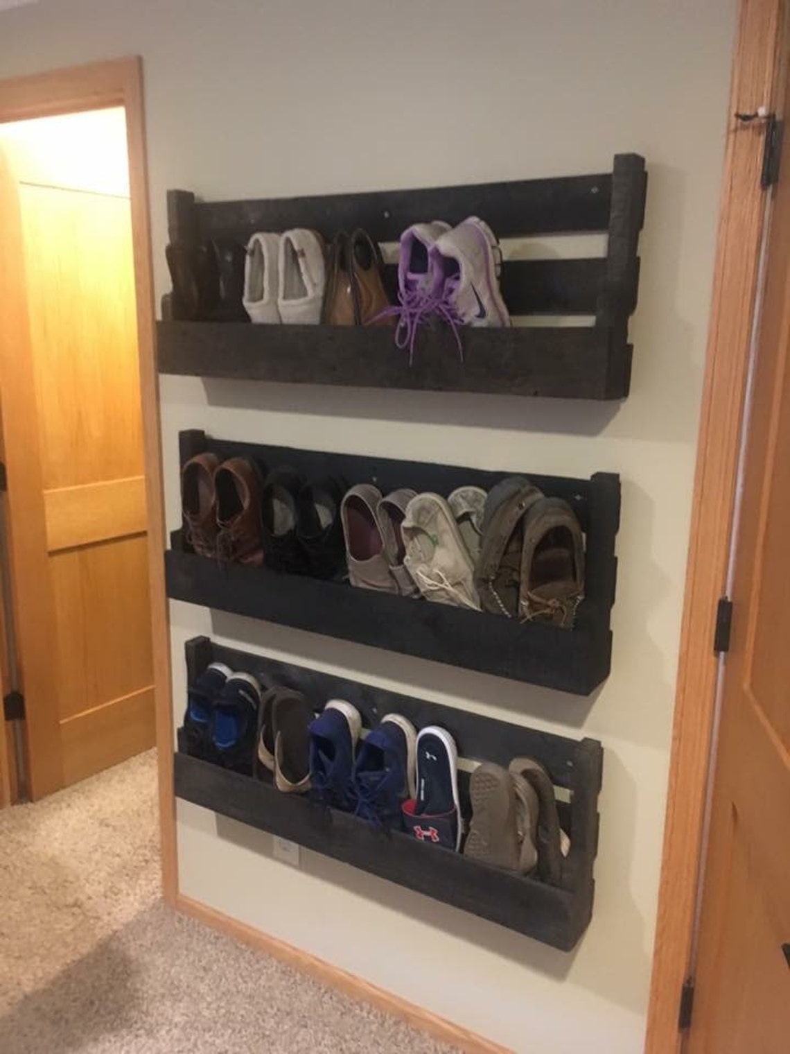 Wall shoe rack Etsy