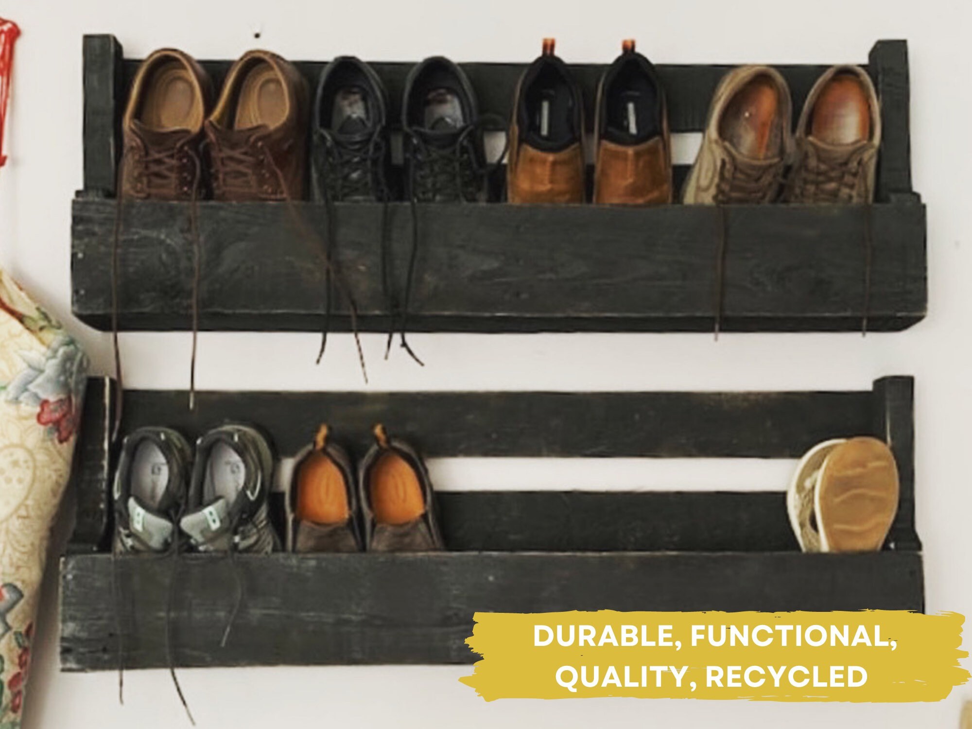 ANA: Reclaimed Wooden Shoe Rack - RizAndMicaMake