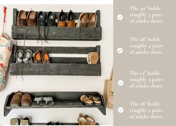 4 Pair Wall Mounted Shoe Rack