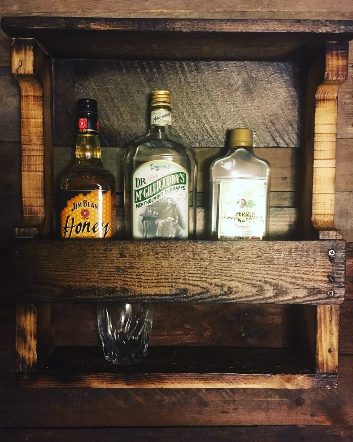 Wood Pallet Whiskey Racks Etsy