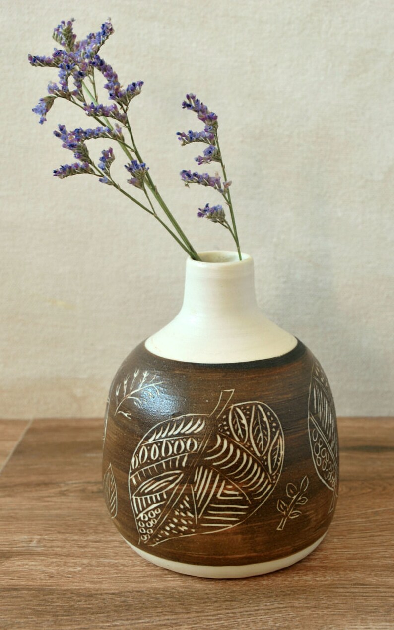 Small Porcelain Vase Handmade Pottery Vase Small Flower Etsy