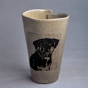 Personalized Pet Mug, Custom Pet Tumbler, Cat Owner Gift, Pottery Unique Coffee Cup, Ceramic Handmade Dog Custom Gift image 9