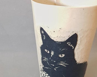 Personalized Pet Mug, Custom Pet Tumbler, Cat Owner Gift, Pottery Unique Coffee Cup, Ceramic Handmade Dog Custom Gift