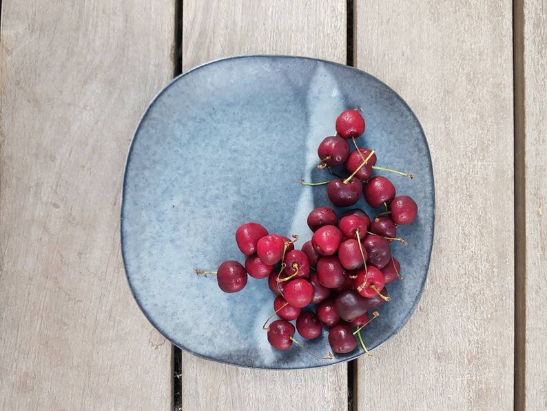 Black Ceramic Plate Serving Plate Black Pottery Plate Etsy