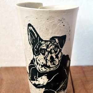 Personalized Pet Mug, Custom Pet Tumbler, Cat Owner Gift, Pottery Unique Coffee Cup, Ceramic Handmade Dog Custom Gift image 3