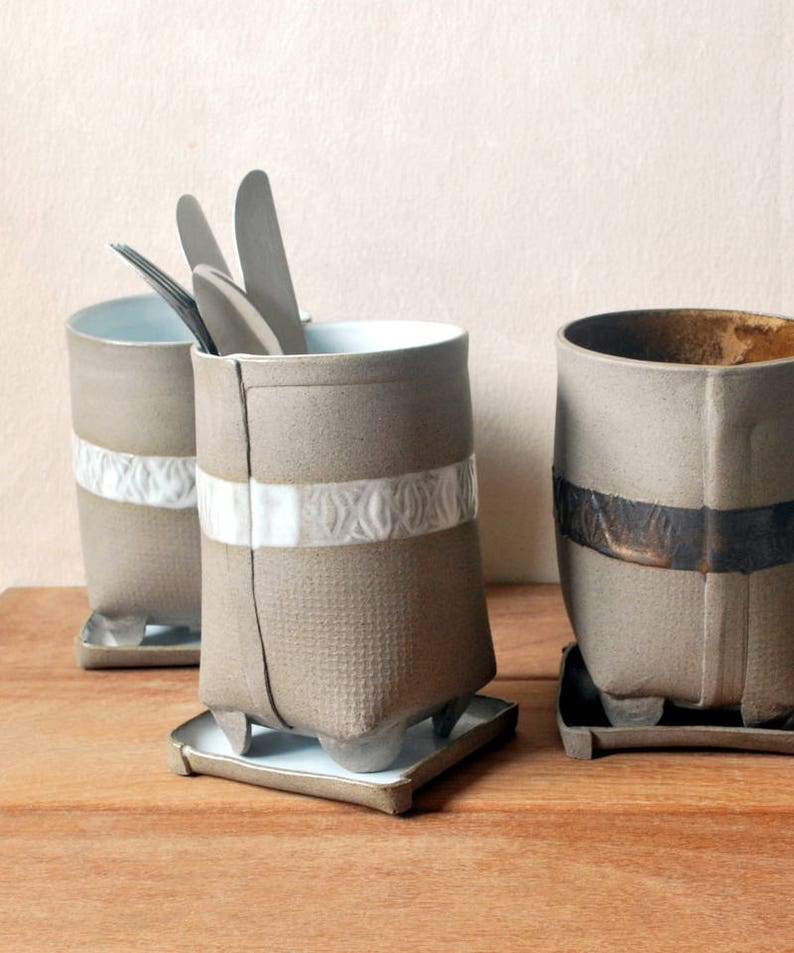 Large Utensil Kitchen Storage Ceramic and Pottery Ceramic Kitchen Utensil Ceramic Holder Kitchen Utensil Holder Kitchen Utensil Holder