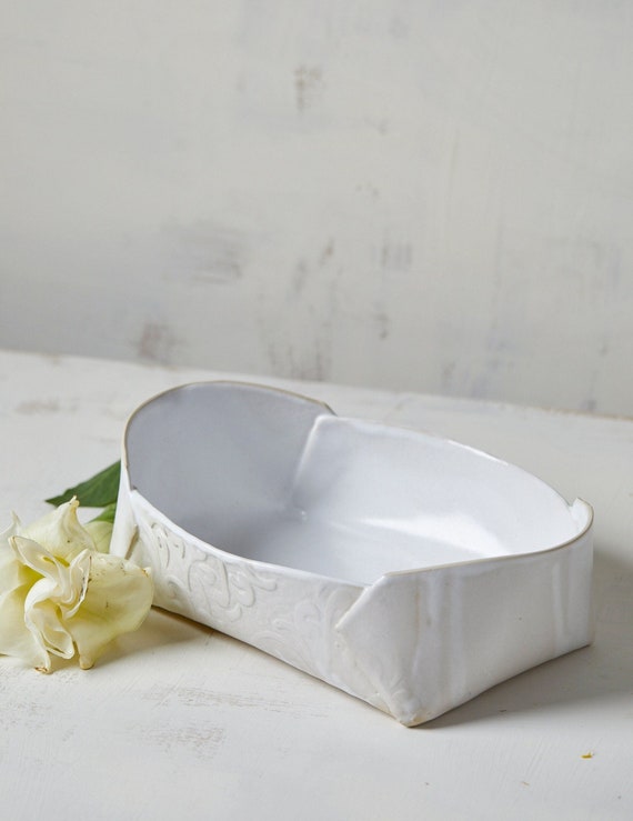 White Ceramic Baking Casserole Dish Handmade Rustic Baking and Serving Dish Large Pottery Oven to Table Baking Dish Housewarming Gift Etsy