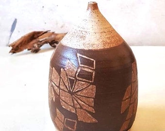 Ceramic Brown Vase | Decorative Vase