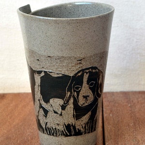 Personalized Pet Mug, Custom Pet Tumbler, Cat Owner Gift, Pottery Unique Coffee Cup, Ceramic Handmade Dog Custom Gift image 5