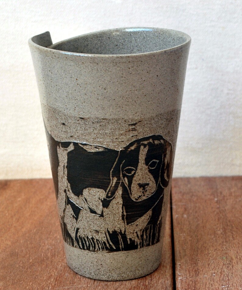 Personalized Pet Mug, Custom Pet Tumbler, Cat Owner Gift, Pottery Unique Coffee Cup, Ceramic Handmade Dog Custom Gift image 5