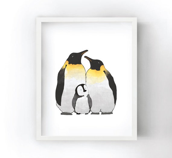 Penguin Family Drawing Arctic Animal Nursery Art Print - Etsy Singapore Penguin Family Drawing Arctic Animal Nursery Art Print - Etsy Singapore
