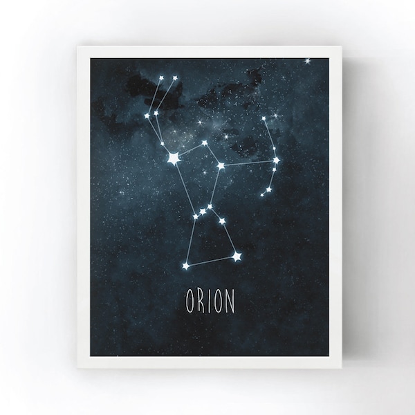 Orion Constellation Wall Art Etsy