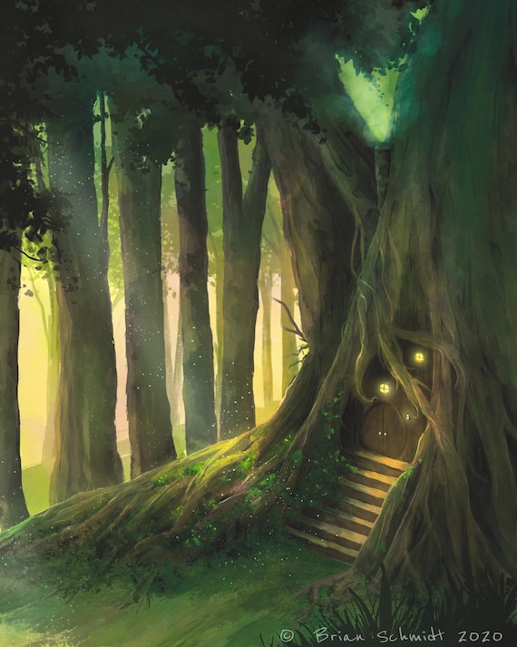 Magical Horse Pony Forest Fiction Size A3 Poster Print Photo Art Gift #3951 A3