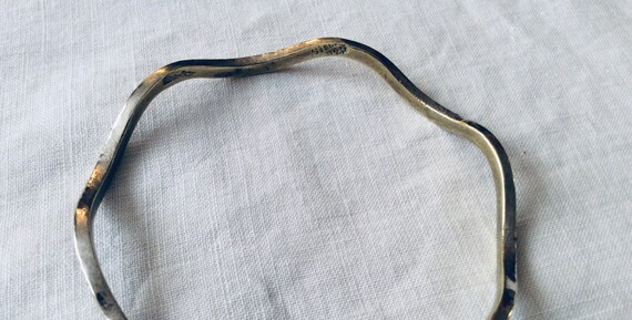 Sterling Silver Stacking Bangle. Wavy Freeform Ba… - image 7