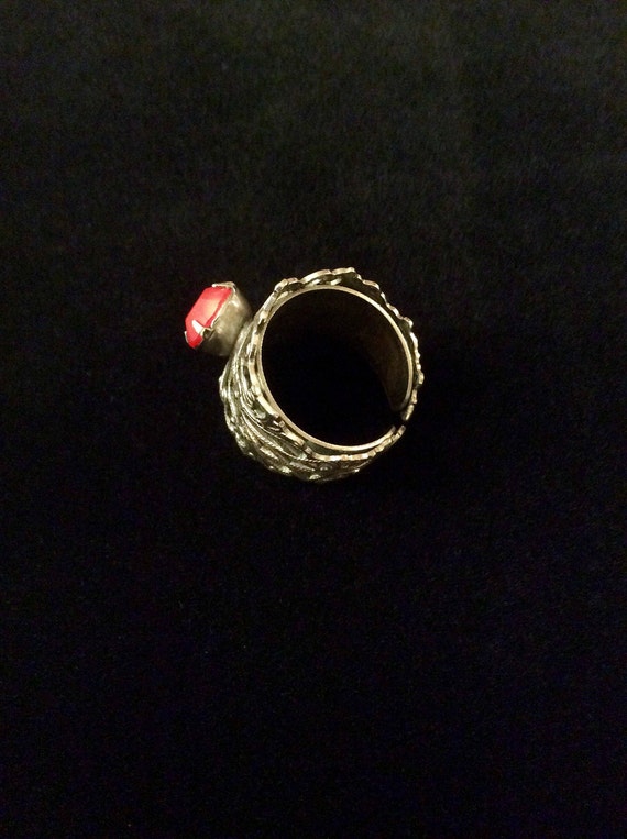 Vintage Metal Filigree Ring - image 7