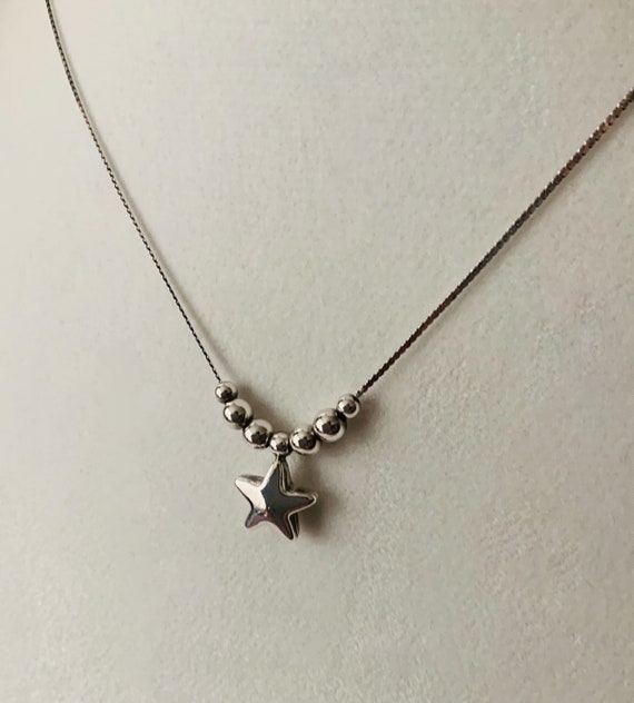 Early 2000’s Vintage Sterling Silver Beaded Star N