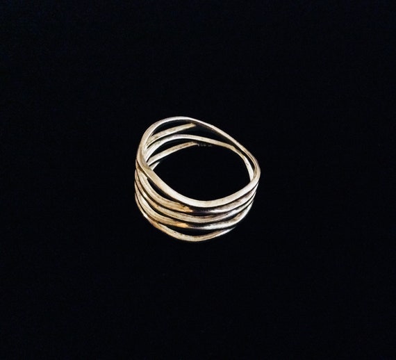 Early 2000’s Sterling Silver Open Weave Pattern R… - image 2