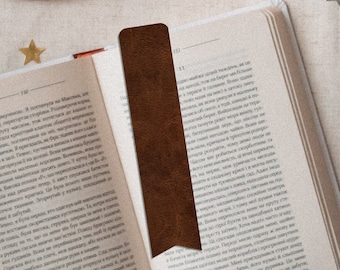 Marcapáginas de cuero con diseño de bandera, cuero genuino, marcapáginas personalizado