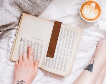 Leather Bookmark, Genuine Leather, Personalized Leather Bookmark, Monogram Bookmark, add your initials or name