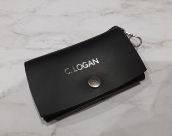 Leather Business Card Wallet , Personalized Genuine Leather Card Holder | Business Card Case