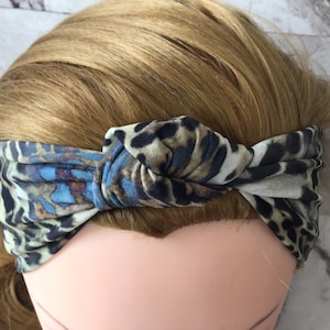 Turban Knot Headband, Animal Print Headband, Hair Band, Turban Head Wrap, Knotted Turban Headband