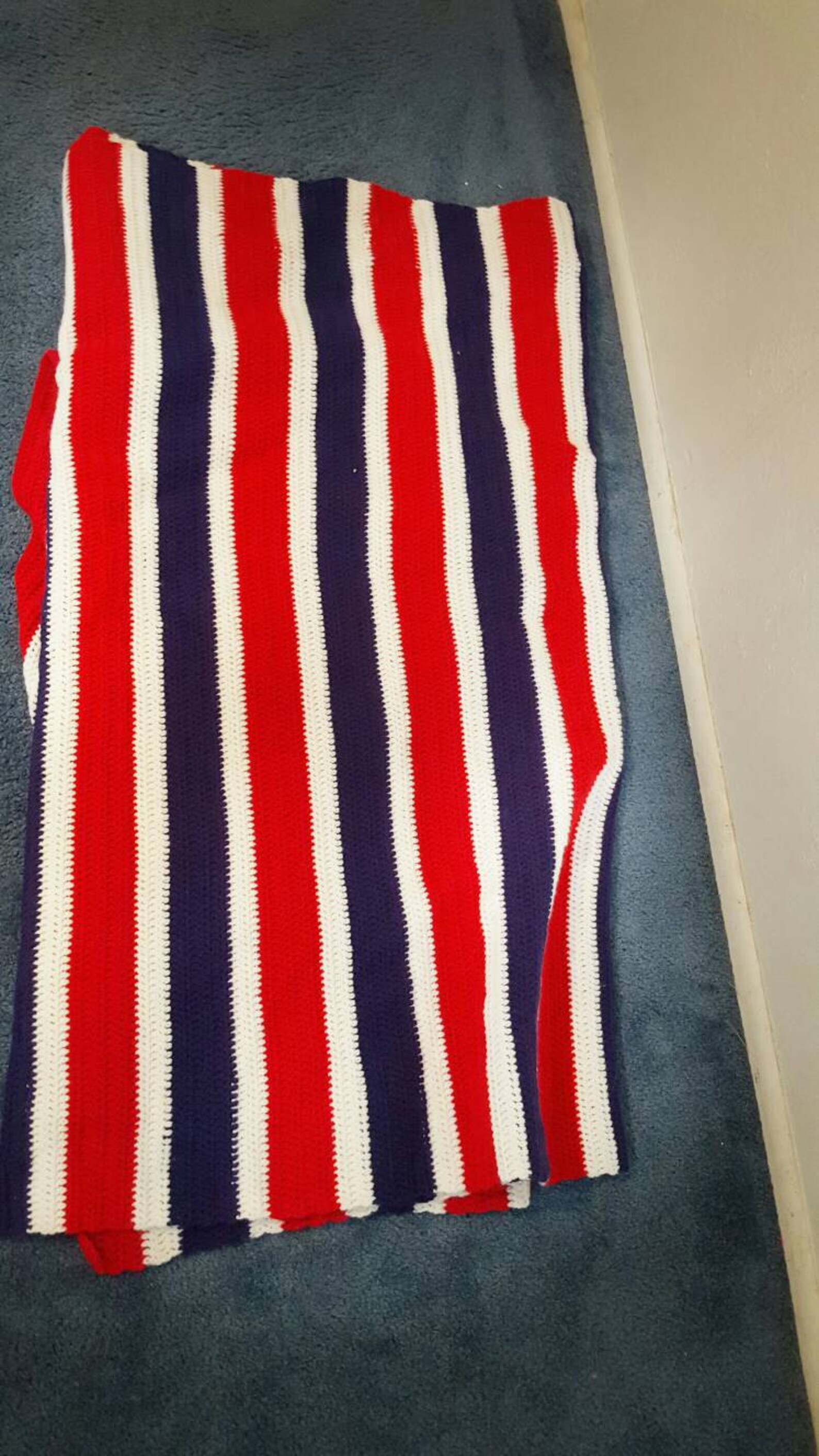 Red Crochet Blanket. Crochet Throw. Handmade Blanket. Handmade Etsy