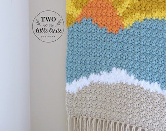 Padrão de suspensão de parede de crochê, padrão de crochê de verão, decoração diy de verão, decoração de parede de praia, download instantâneo de pdf, suspensão de parede MARISOL
