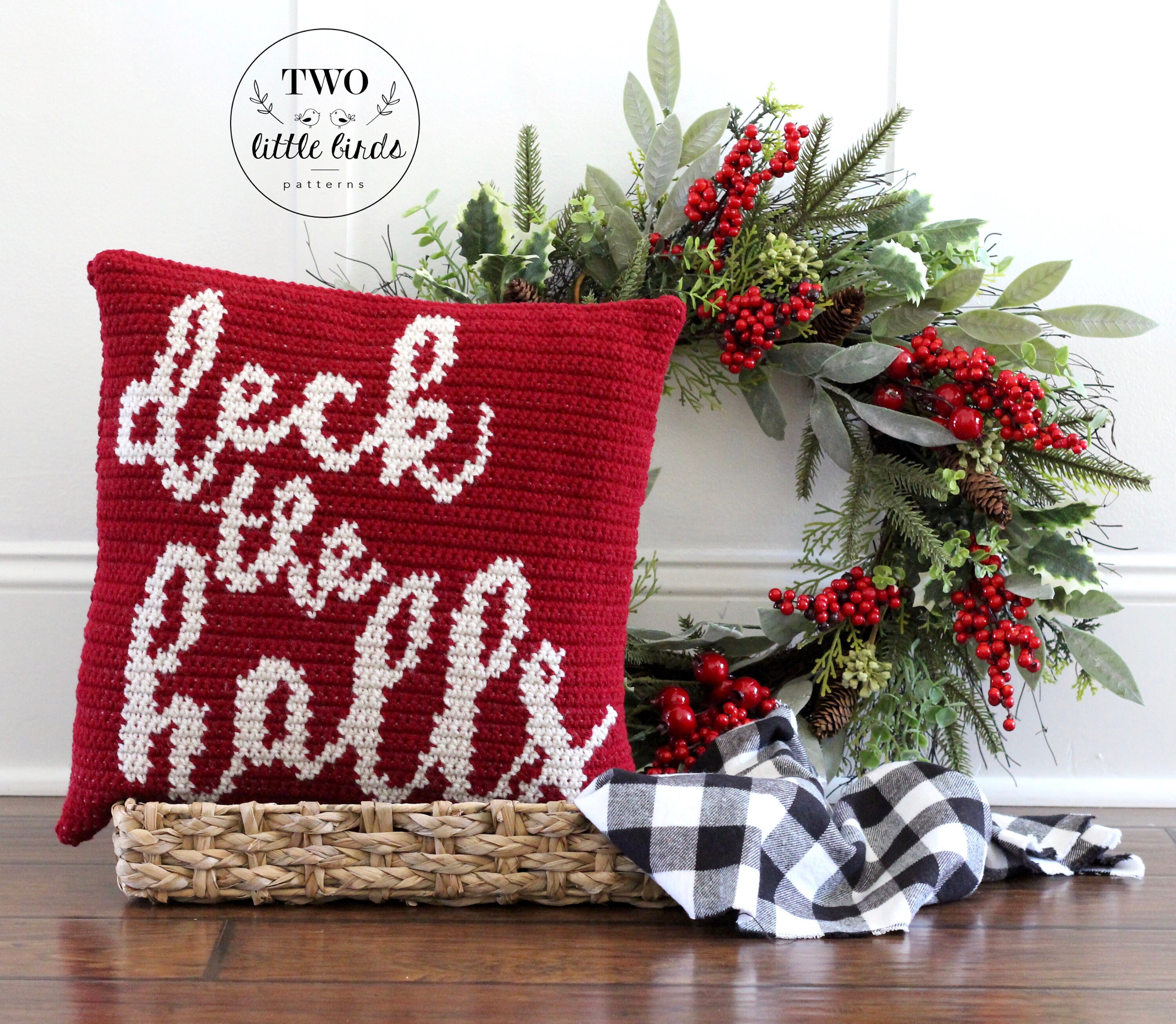 Christmas Crochet Pattern Crochet Pillow Cover Pattern Etsy