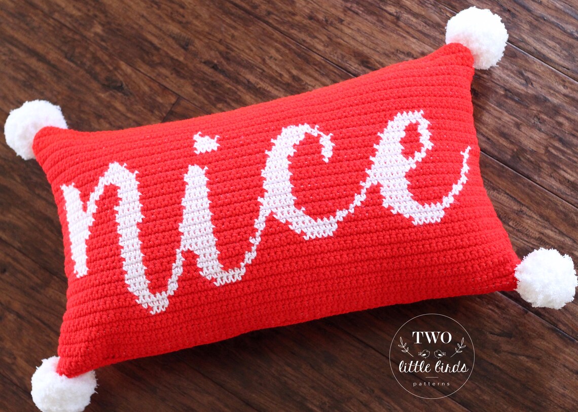 Christmas Crochet Pattern Christmas Pillow Pattern Crochet Etsy