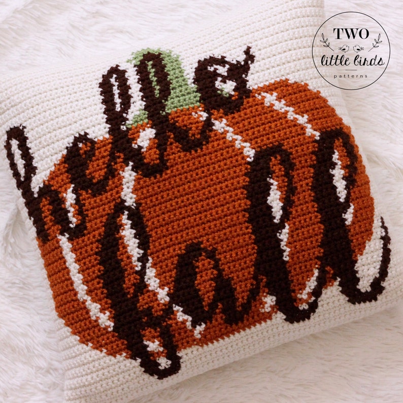 Fall crochet pillow pattern, crochet pillow cover, crochet pumpkin pillow tutorial, autumn home decor, rustic fall decor, HELLO FALL PILLOW image 5