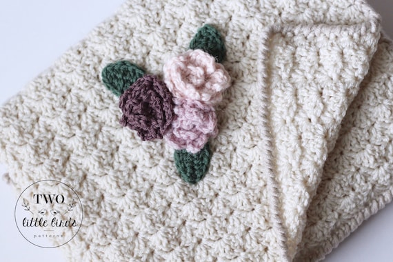 Crochet baby blanket pattern, crochet baby afghan, crochet baby blanket girl, baby blanket pattern, baby crochet, AMELIA BABY BLANKET