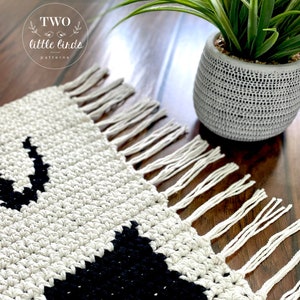 Crochet bath mat pattern, crochet for the bathroom, tapestry crochet pattern, crochet bath rug, rug pattern, pdf, CLEAN AND DIRTY Bath Mat image 7