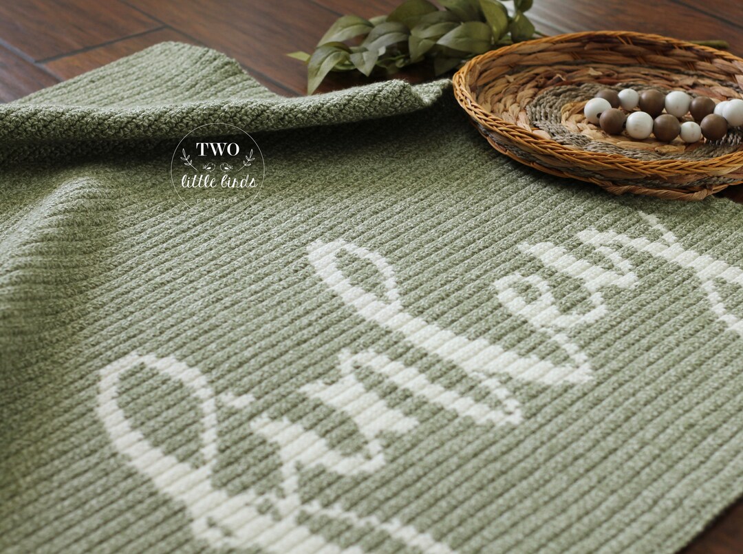 Custom Crochet Name Blanket Pattern, Pdf Crochet Blanket Tutorial, Baby
