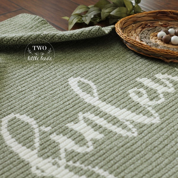 Custom crochet name blanket pattern, pdf crochet blanket tutorial, baby blanket, kids blanket, personalized baby gift, FINLEY NAME BLANKET