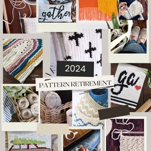 RETIREMENT SALE Pattern Bundle, pdf crochet patterns, crochet pillow pattern, basket pattern, wall hanging pattern, crochet towel pattern image 1