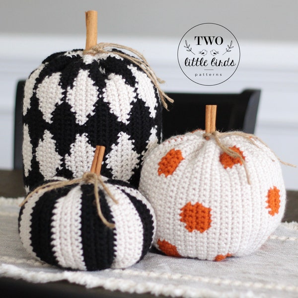 Crochet pumpkin pattern, crochet pumpkins, halloween crochet, fall crochet ideas, pumpkin crochet pattern, pdf download, KINSEY PUMPKIN SET