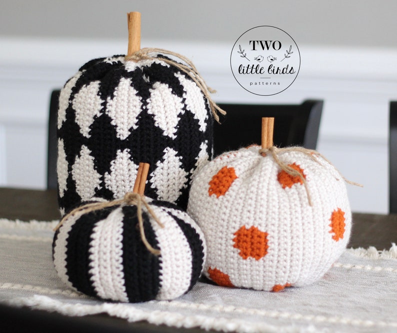 Crochet pumpkin pattern, crochet pumpkins, halloween crochet, fall crochet ideas, pumpkin crochet pattern, pdf download, KINSEY PUMPKIN SET image 8