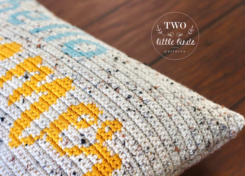 Crochet pillow pattern, summer crochet, pdf pillow cover pattern, crochet home decor, crochet cushion, summer decor, HELLO SUMMER PILLOW image 5