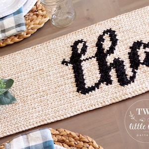 Crochet table runner pattern, diy table runner, crochet pattern, crochet home decor, thanksgiving decor, pdf pattern, THANKFUL Table Runner image 4