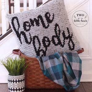 Crochet pillow pattern, crochet home decor pattern, crochet pillow cover, crochet cushion pattern, gift for introvert, HOMEBODY PILLOW