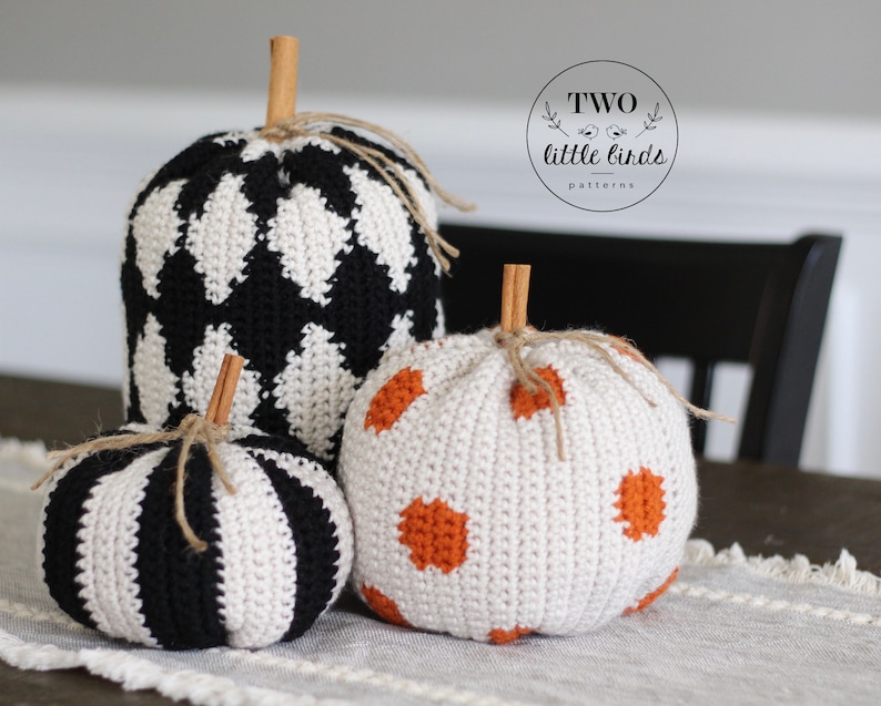 Crochet pumpkin pattern, crochet pumpkins, halloween crochet, fall crochet ideas, pumpkin crochet pattern, pdf download, KINSEY PUMPKIN SET image 2