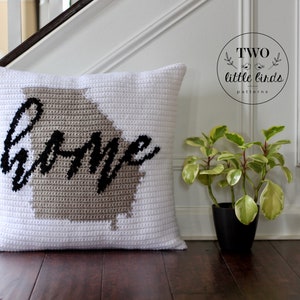 Crochet pillow cover crochet pattern state pillow crochet pillow pattern farmhouse decor mothers day gift idea for new home PARKER PILLOW image 7