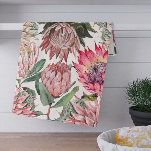 Protea cynaroides South African flower Botanical All purpose Kitchen Towel
