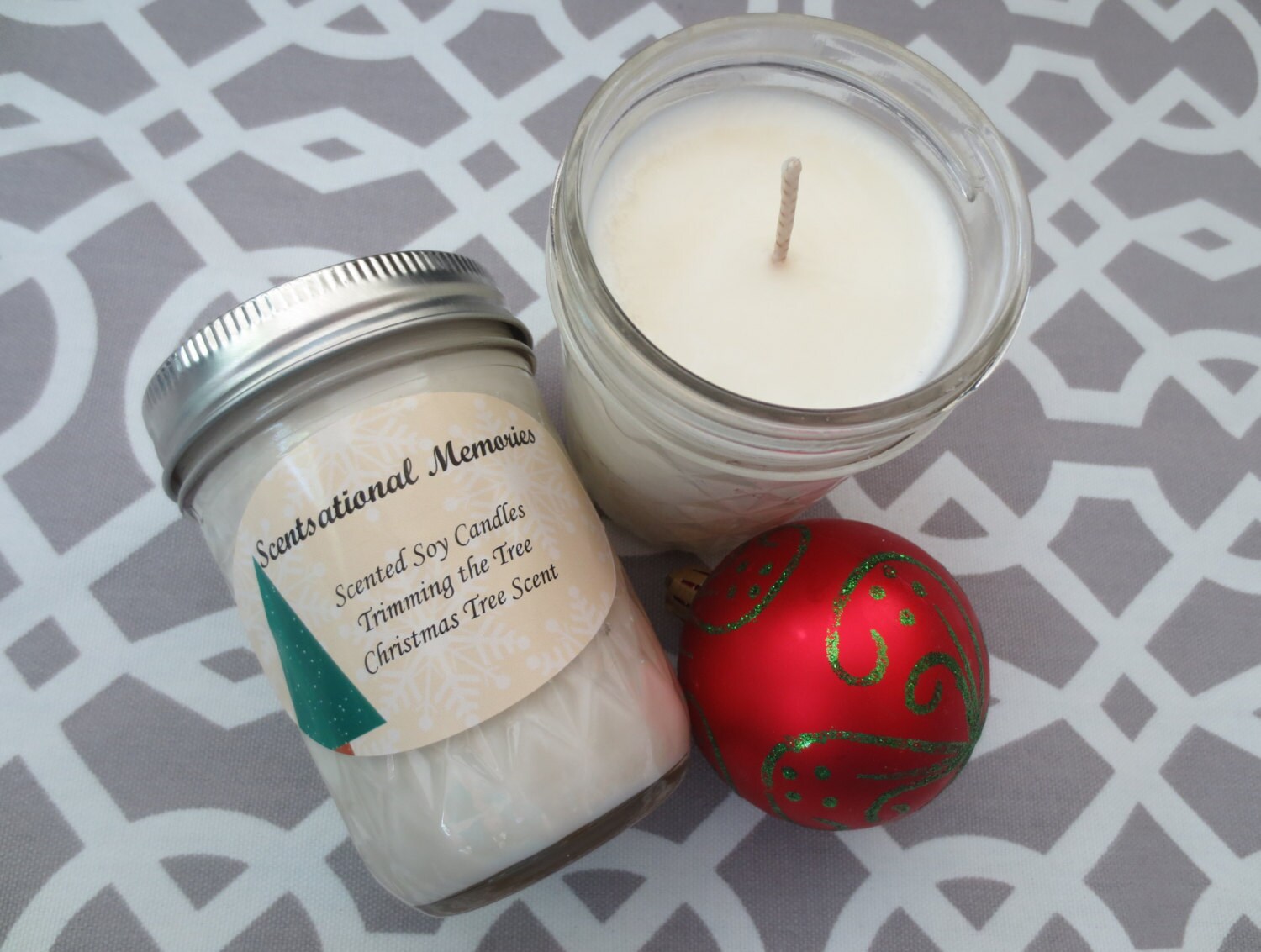 Christmas Tree Scented 8 oz Soy Candle Trimming the Tree 8 oz Etsy